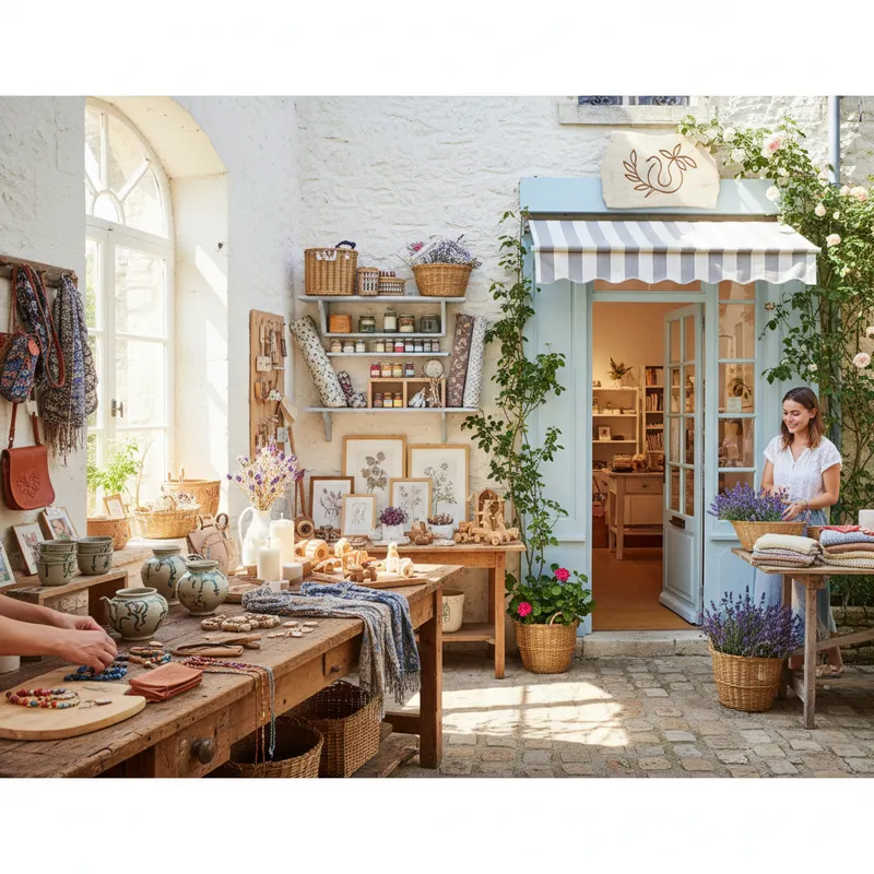 Boutique Etsy française avec produits faits main prêts à vendre